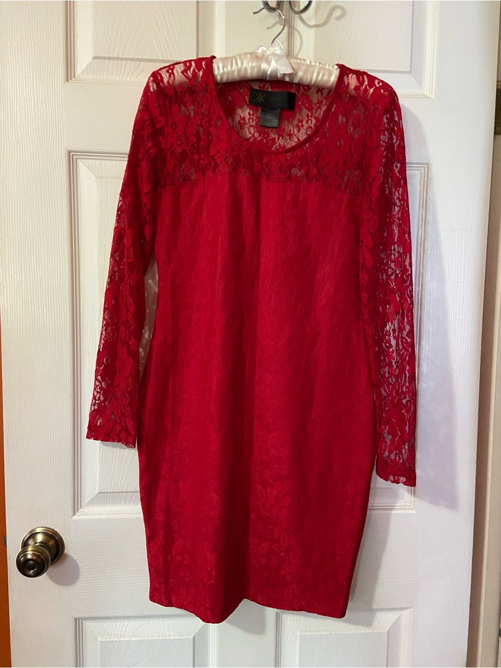 Kardashian Kollection Red Lace Dress
